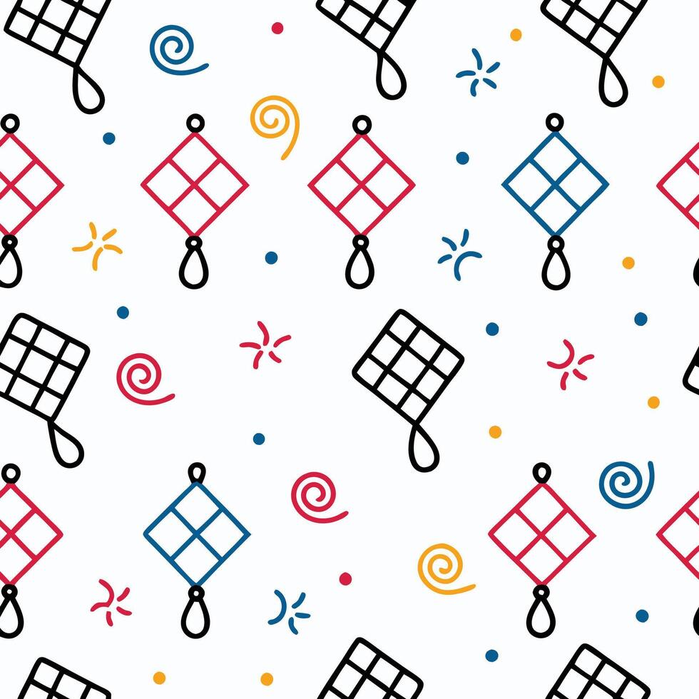 a pattern with colorful squares and squares white background vector