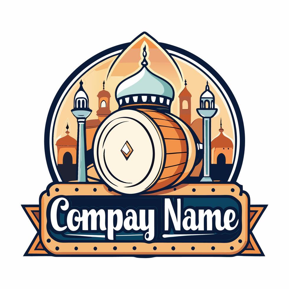the logo for a company called company name white background vector