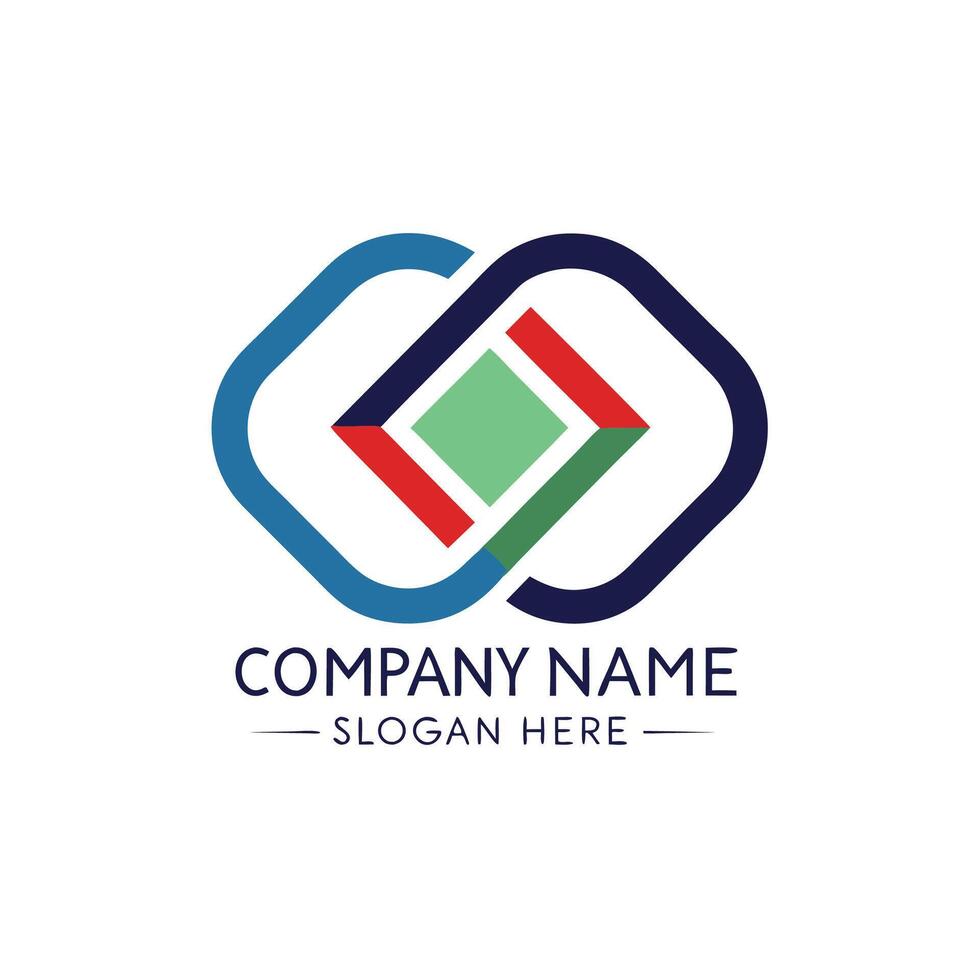 a logo for a company that is made up of two circles white background vector