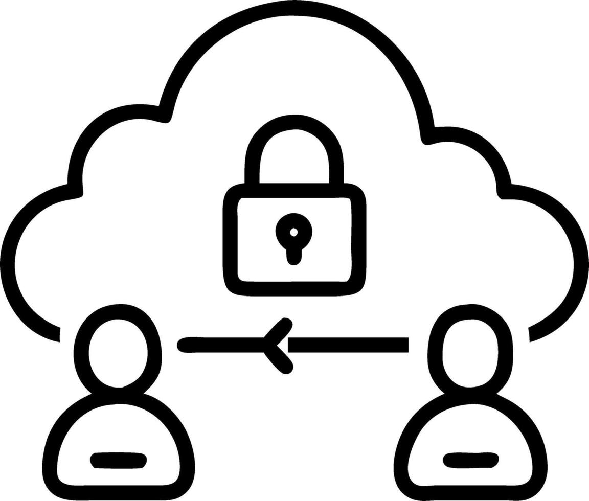 Business internet cyber security connection concept concept as Business professionals working on cybersecurity solutions securing internet connections and business data to protect Clean vector