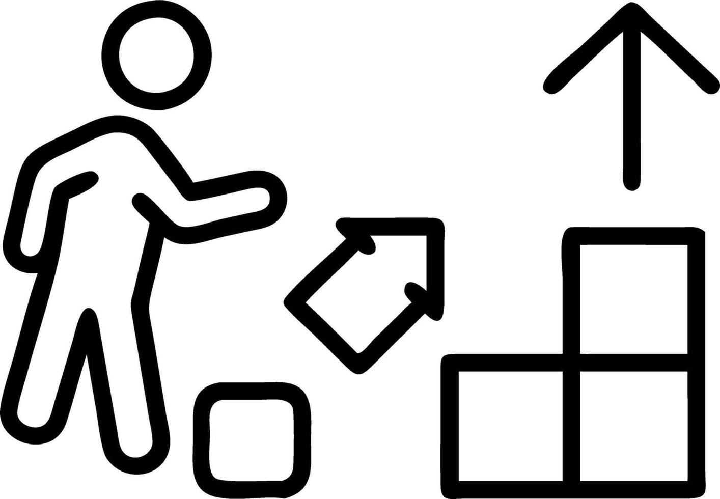 business concept growth success process close up businessman hand arranging wood cube arrow stacking step stair concept as Businessman stacks wooden cubes with arrows to depict gro Clean vector