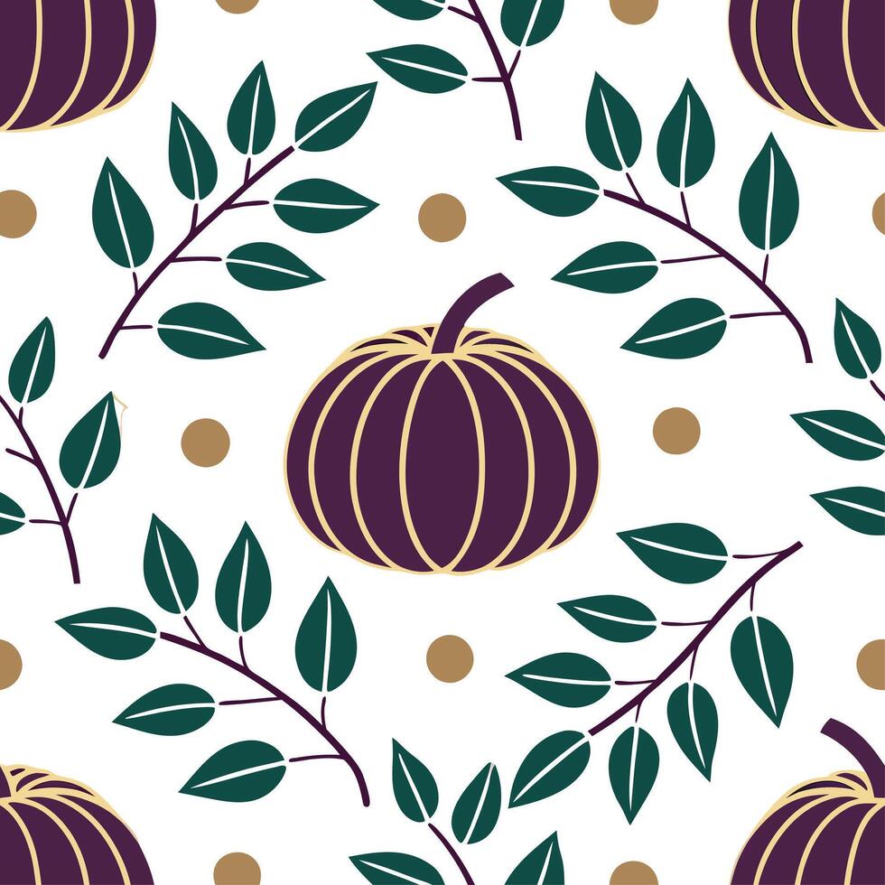 Bright autumn seamless pattern with vivid orange yellow and brown leaves for a bold seasonal look concept as Bold autumn pattern with vivid orange yellow and brown leaves for a liv Clean Set 2 vector