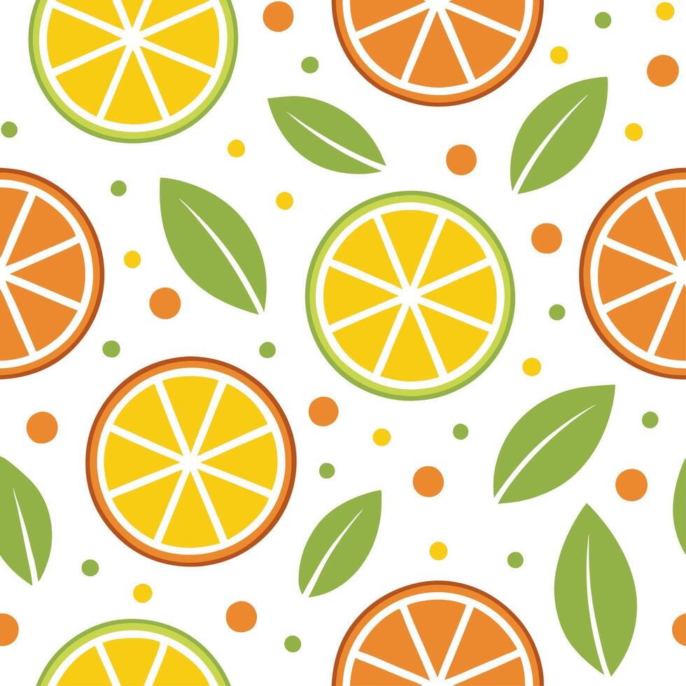 Bold summer seamless pattern with bright citrus fruits and playful colors for a refreshing summer aesthetic concept as Playful summer pattern with citrus fruits and bright colors i Clean Set 2 vector