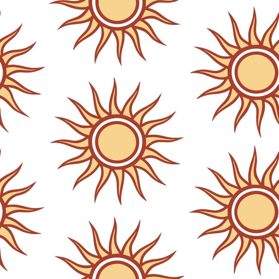 Bold spring sunshine seamless pattern with dramatic sun rays and intense warm hues for striking designs concept as Striking spring sunshine pattern with bold sun rays and warm hues Clean Set 2 vector