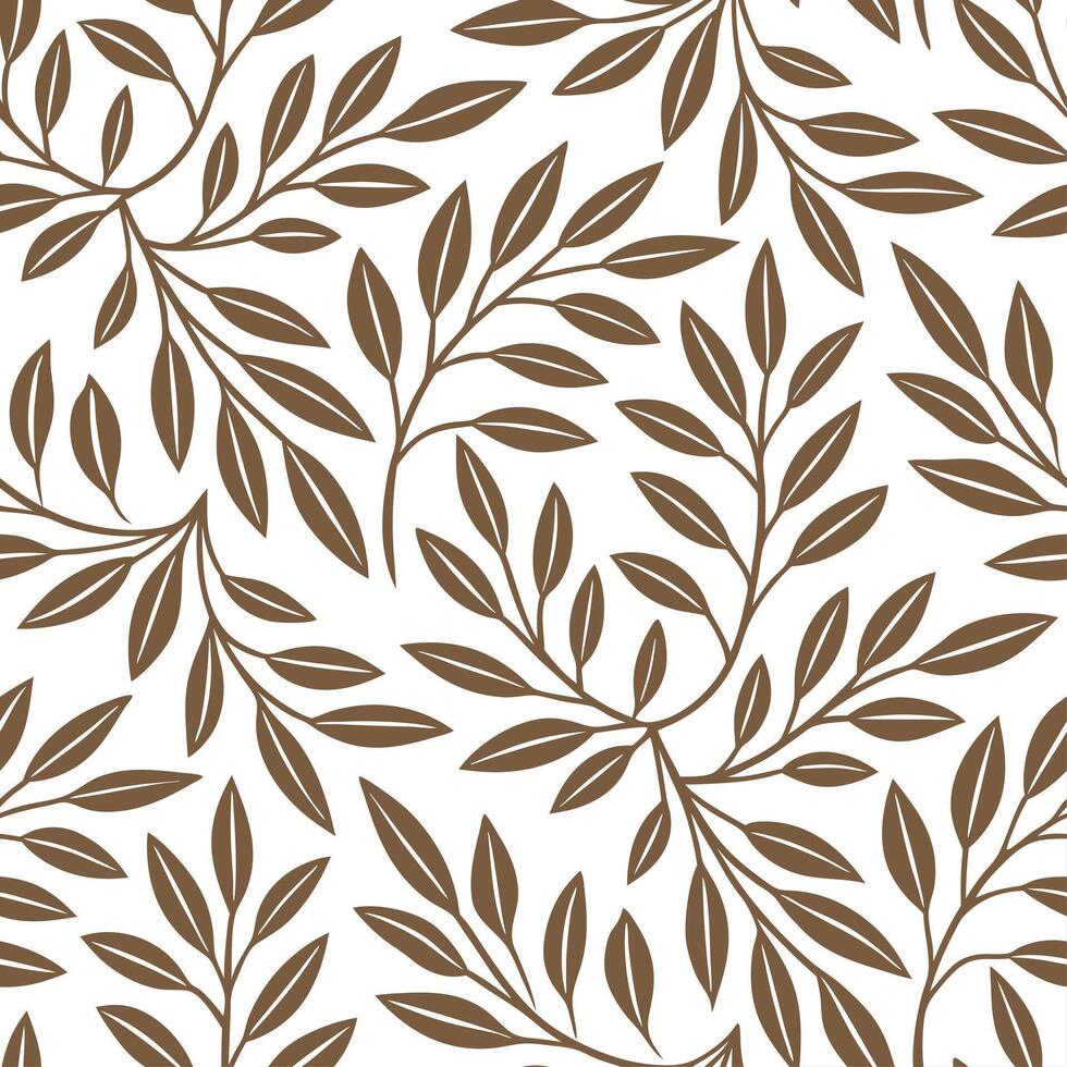 Boho spring leaves seamless pattern with intricate designs and earthy tones for relaxed bohemian styles concept as Relaxed boho style spring leaves pattern with intricate designs a Clean Set 2 vector