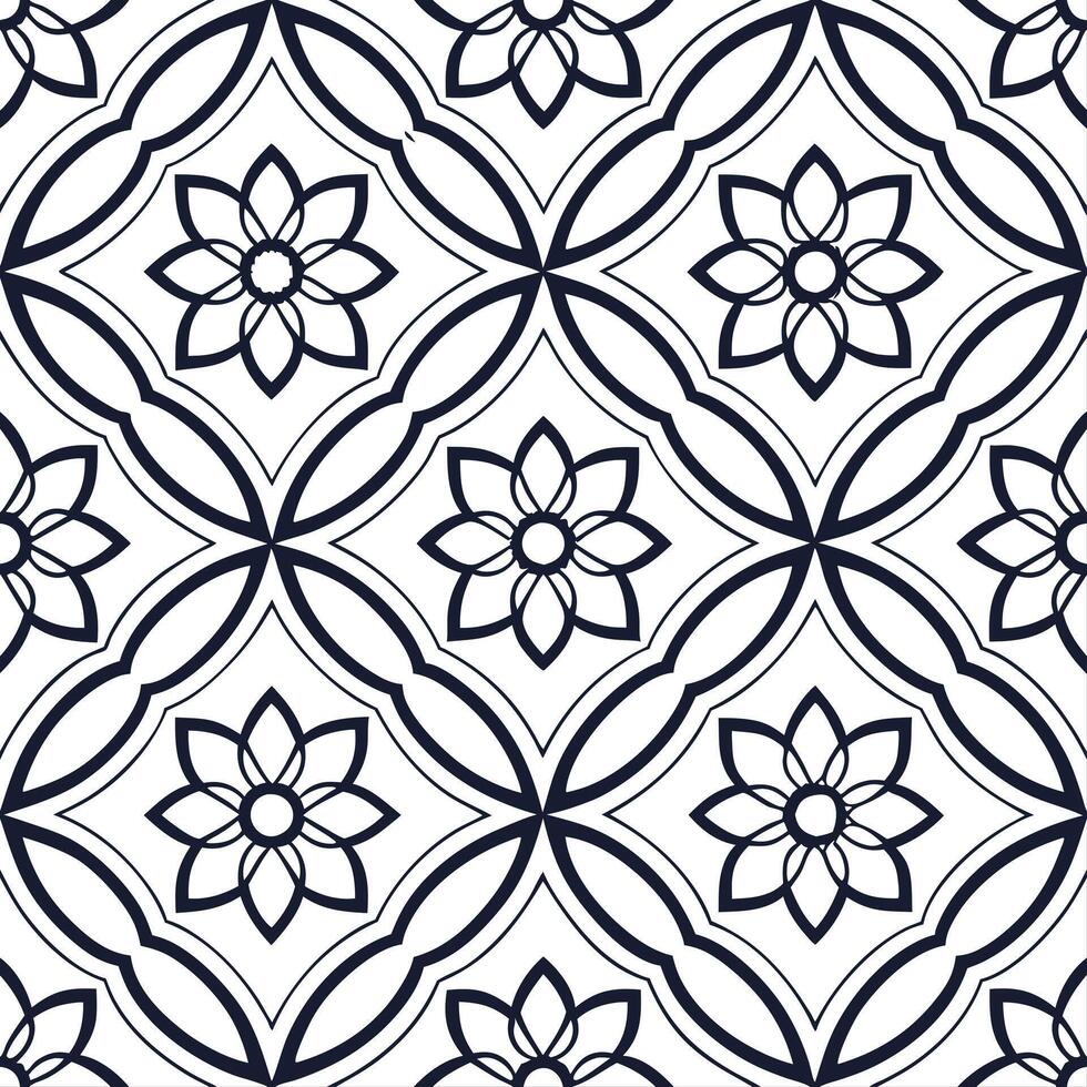 Blend intricate frame designs with geometric tile formations seamless pattern ready for branding luxurious prints concept as Stunning tile symmetry paired with vintage ornamental Clean vector