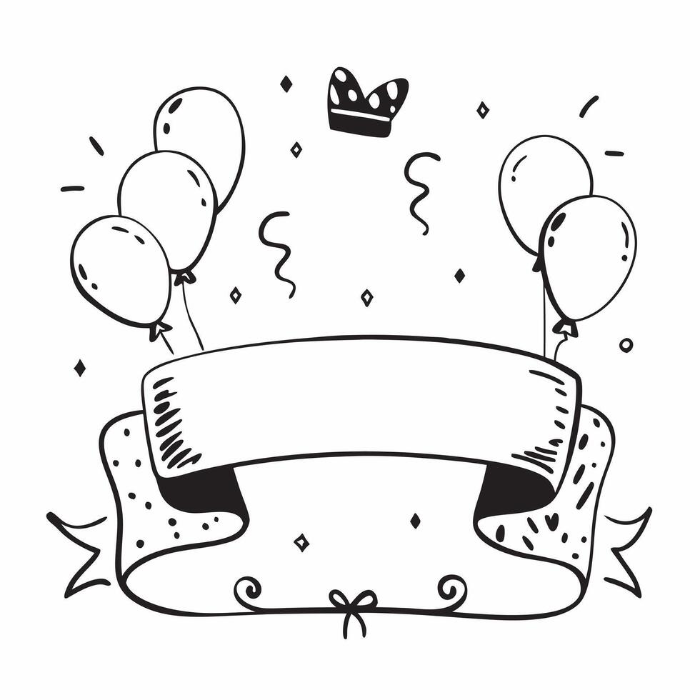 Balloons and Streamers Border with Friendship Fun Wording concept as A festive border frame featuring balloons and streamers symbolizing the joy and celebration of Friendship Day Clean Set 3 vector