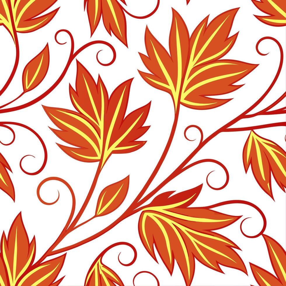 Autumn seamless pattern with apples pumpkins and fall leaves for a warm and inviting harvest design concept as Inviting autumn pattern with apples pumpkins and fall leaves ideal fo Clean Set 2 vector