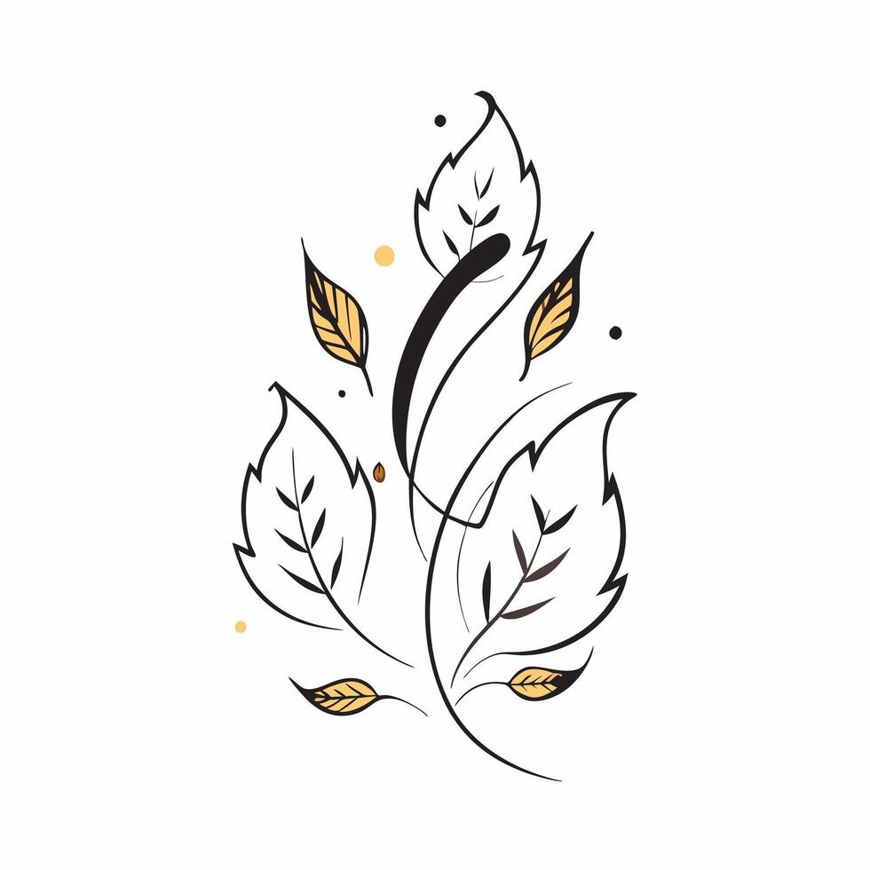 Autumn leaves seamless pattern with golden yellow hues and delicate veins for an elegant refined look concept as Elegant autumn leaves pattern with golden yellow hues and delicate Clean vector