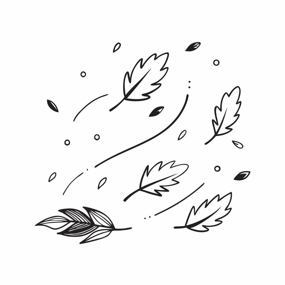 Autumn leaves seamless pattern with falling leaves and wind swept textures for a dynamic natural look concept as Falling autumn leaves pattern with wind swept textures and dynamic Clean vector