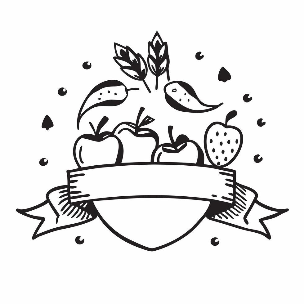 Autumn harvest seamless pattern with ripe apples pears and baskets for a natural farm inspired aesthetic concept as Farm inspired autumn harvest pattern featuring ripe apples pears Clean vector