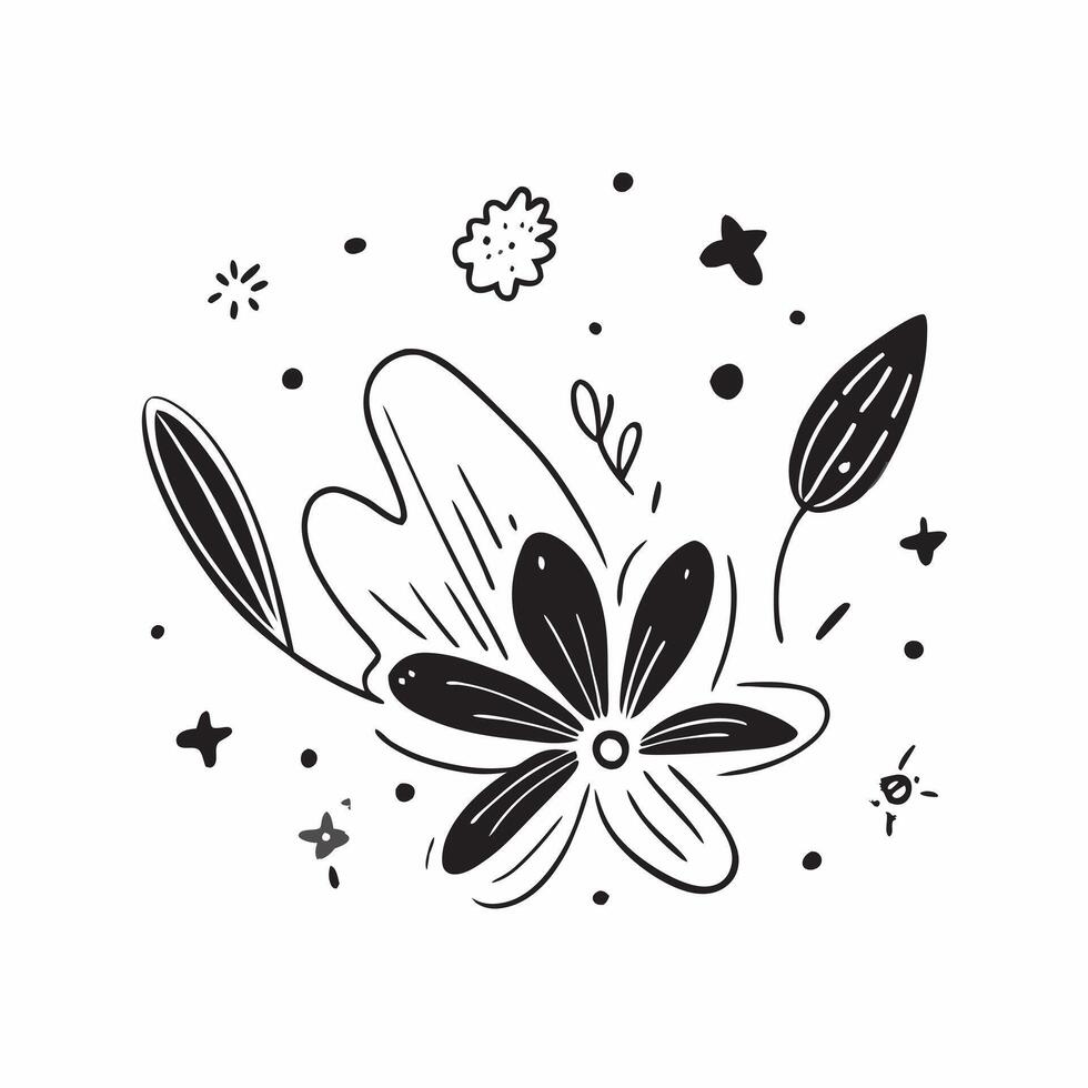 Artistic spring floral seamless pattern with textured details and bright color pops for creative projects concept as Creative spring floral pattern with textured details and bright Clean Set 3 vector