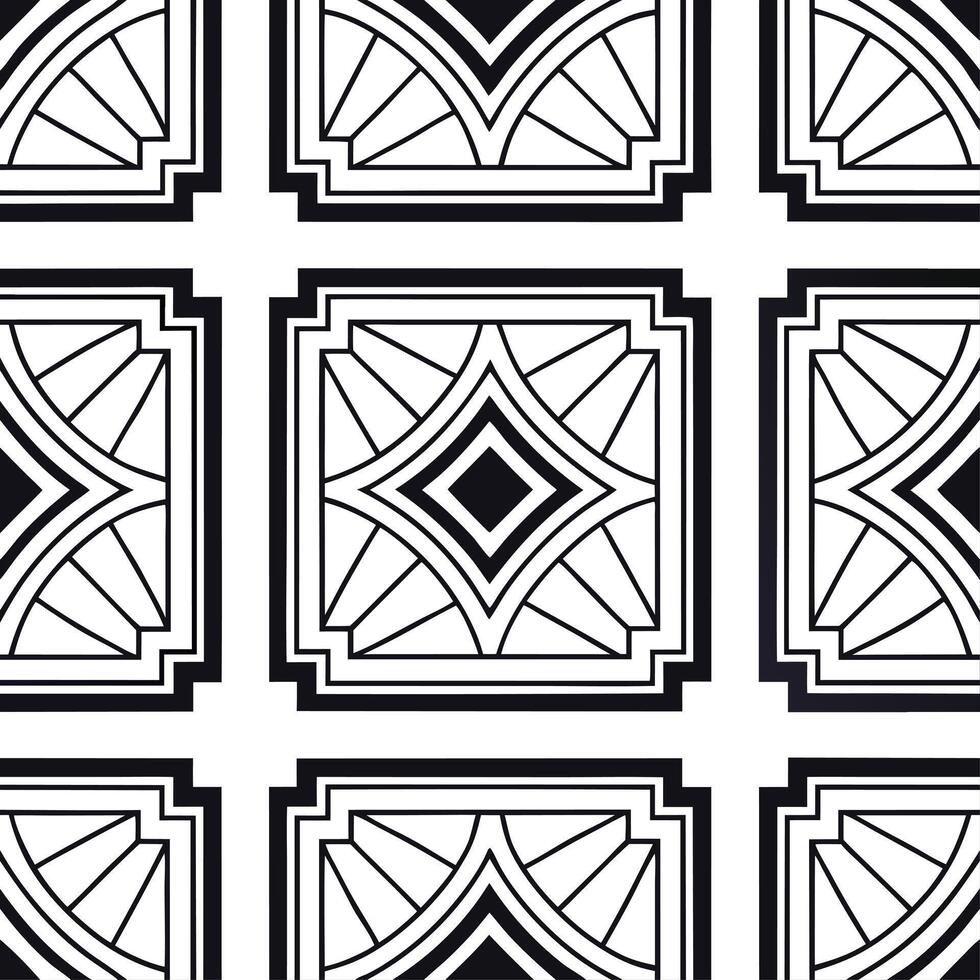 Art deco frame seamless tile pattern with bold geometry and luxurious details concept as Bold geometric art deco frames create seamless tile patterns with luxurious details enhanci Clean vector