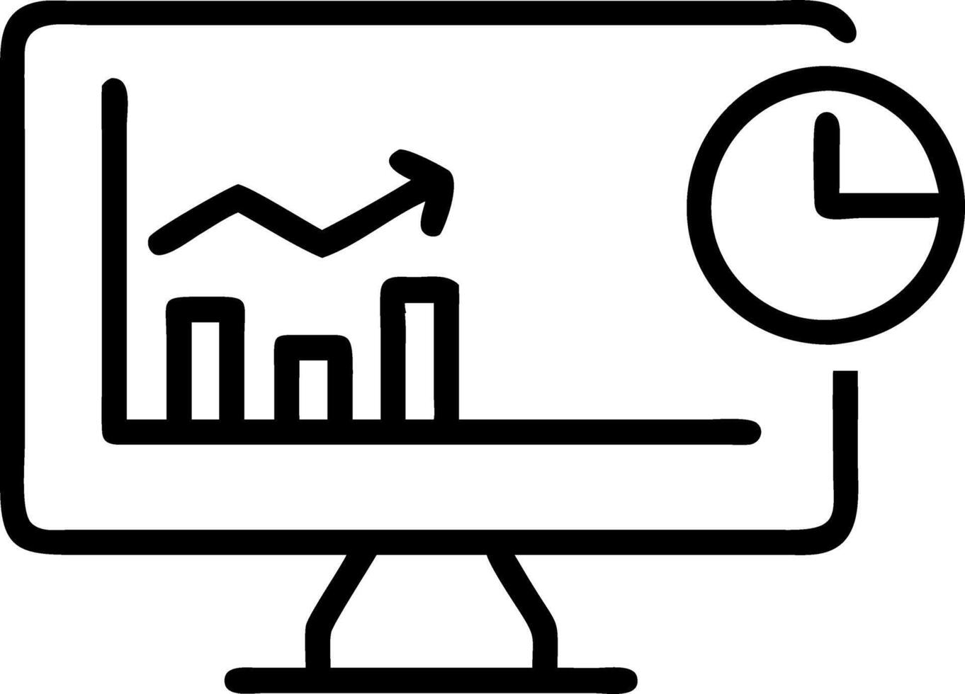 Analyst using computer dashboard for data business analysis and Data Management System with KPI metrics connected to database for technology finance operations sales marketing conc Clean vector