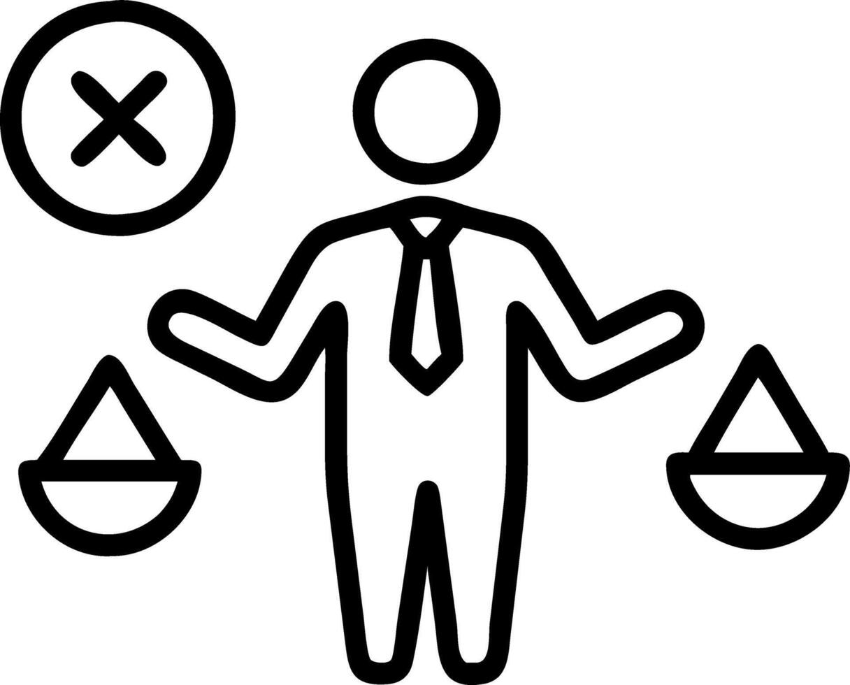 AI ethics and governance in artificial intelligence businessman interacting with icons for ethics law governance in AI highlighting responsible AI usage and ethical decision making Clean vector