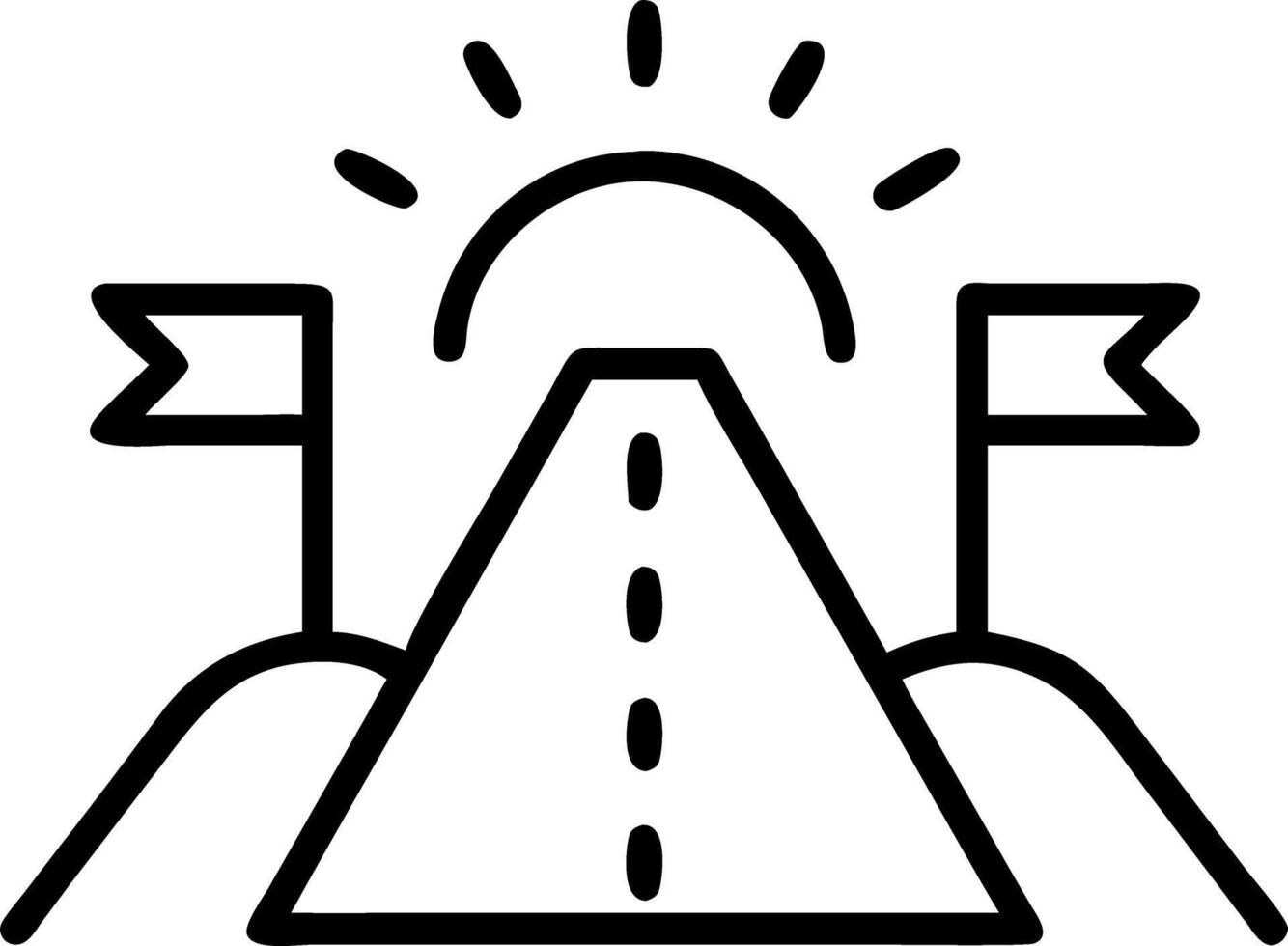 2026 goal and growth strategy on asphalt road at sunset representing new year resolutions targets and challenges concept as Captures determination and strategic planning visualizi Clean vector