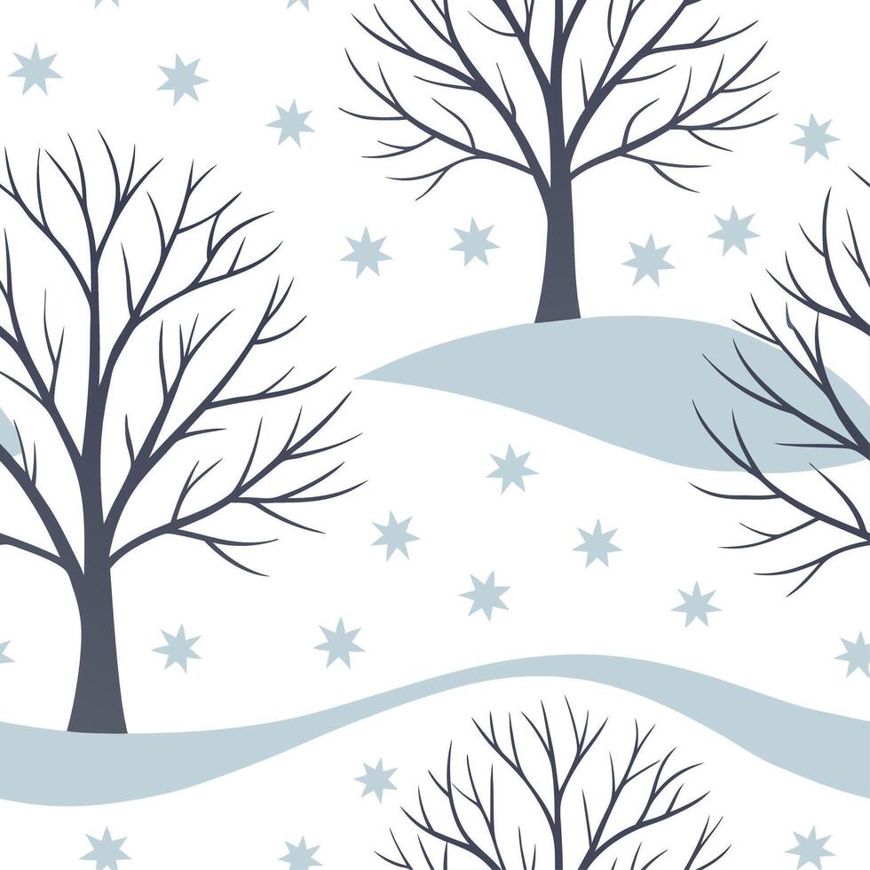 Winter whites seamless pattern with fluffy snow icy branches and frosty landscapes for a crisp winter atmosphere concept as Crisp winter whites pattern with fluffy snow icy branche Cleans vector