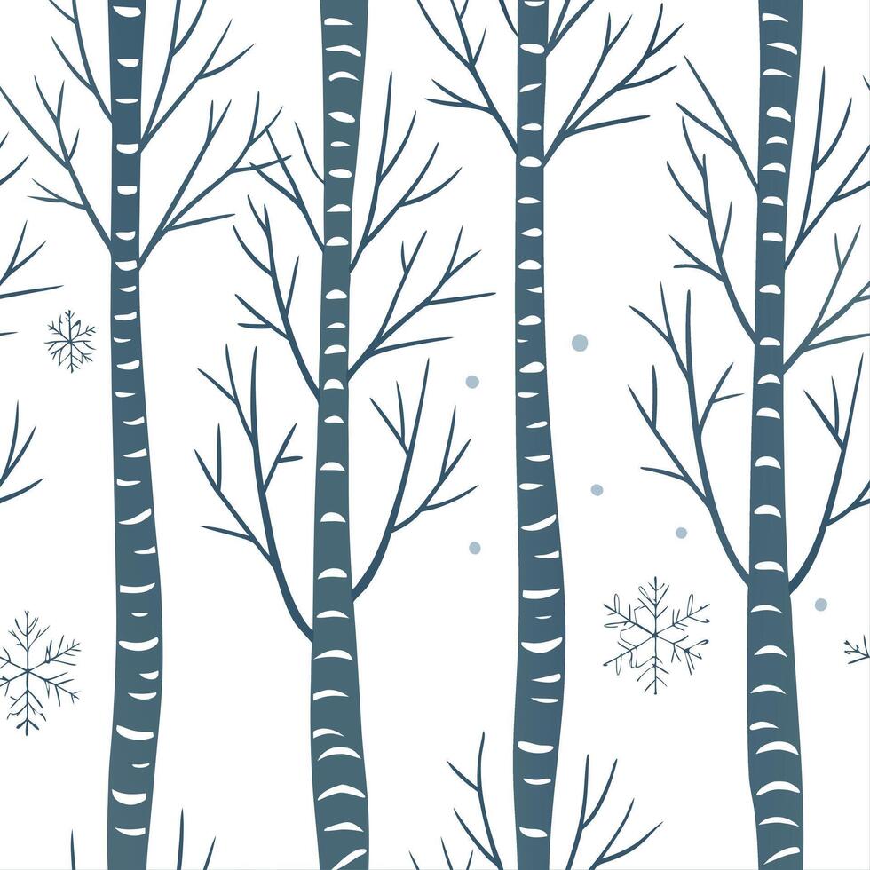 Winter trees seamless pattern with frosted pine trees and light snowfall for a subtle cool seasonal design concept as Cool winter trees pattern with frosted pine trees and light sn Cleans Set 2 vector
