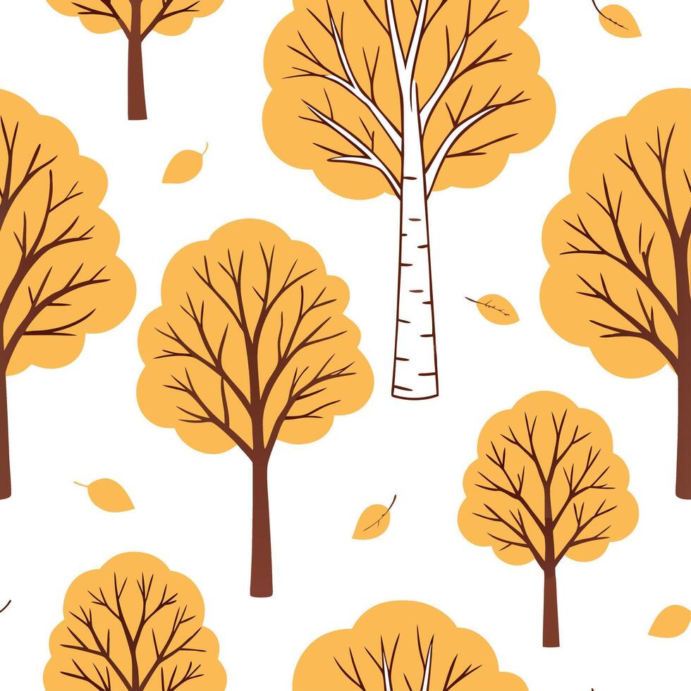 Warm autumn trees seamless tile pattern with chestnut and fir trees for inviting seasonal decor concept as Chestnut and fir trees arranged seamlessly to create warm and inviting se Clean Set 2 vector