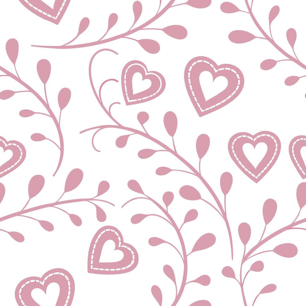 Valentine hearts and love letters seamless tile pattern with romantic scripts and pastel hues for elegant decor concept as Romantic script love letters and pastel hearts arranged s Cleans Set 2 vector