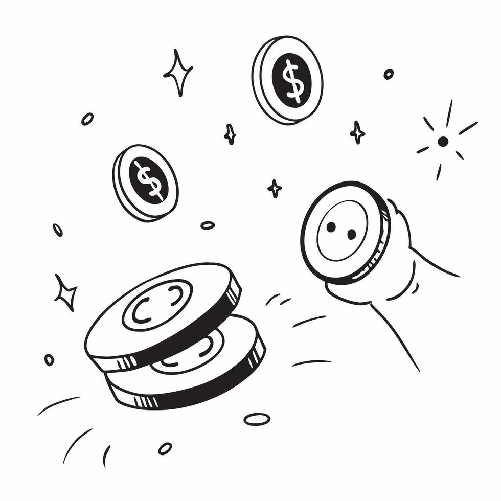 Unique Coin Among Coins concept as A single unique coin stands out among numerous coins in a dreamy background offering ample space for text or graphics symbolizing value and uniqu Cleans vector