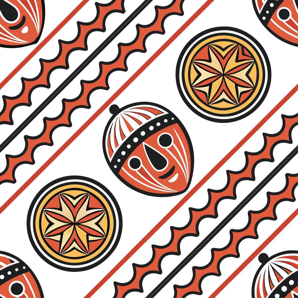 Tribal patterns seamless design with rhythmic lines and vibrant tribal art for a lively energetic cultural look concept as Rhythmic tribal patterns with vibrant tribal art perfect Cleans vector
