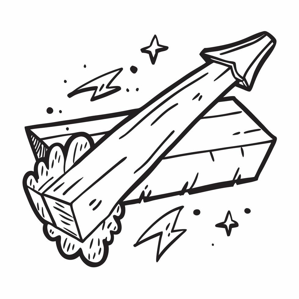 Timber and Sideways Arrow concept as Timber and a sideways arrow on a whimsical background offering ample space for text or graphics symbolizing stable timber commodity value in P Cleans vector