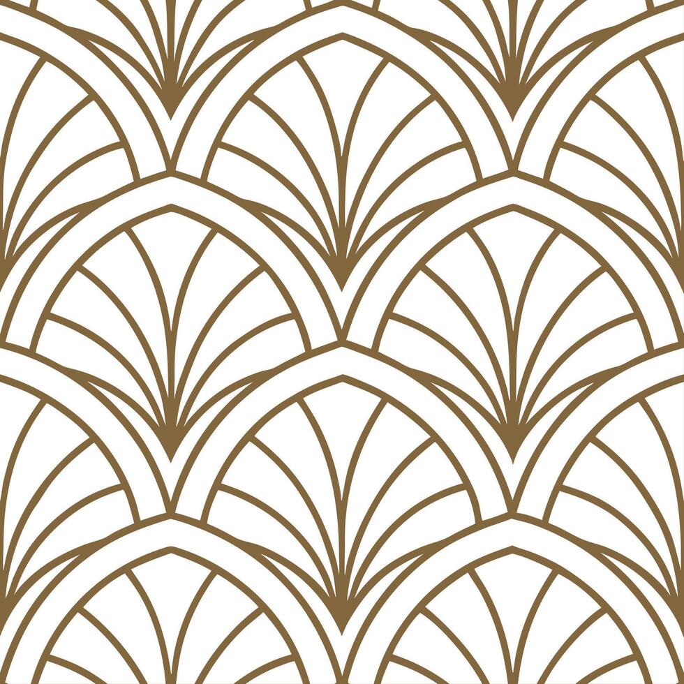 Traditional Art Deco and geometric shapes seamless tile pattern with metallic accents concept as Metallic accents highlight traditional Art Deco geometric shapes in seamless tile p Cleans vector