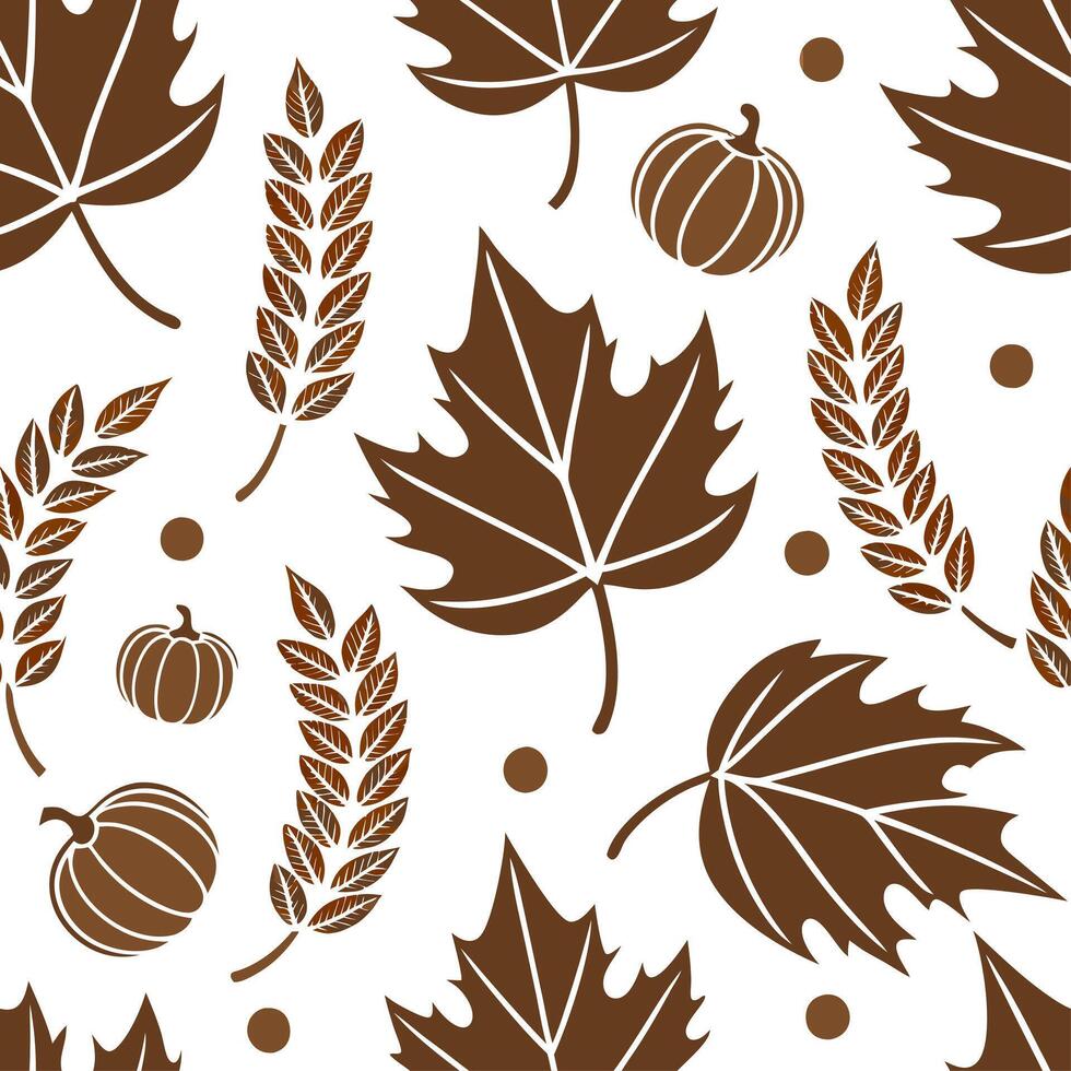 Thanksgiving leaves seamless pattern with rich autumn colors of red orange and yellow for a warm harvest inspired look concept as Warm Thanksgiving pattern with red orange and yell Cleans Set 5 vector