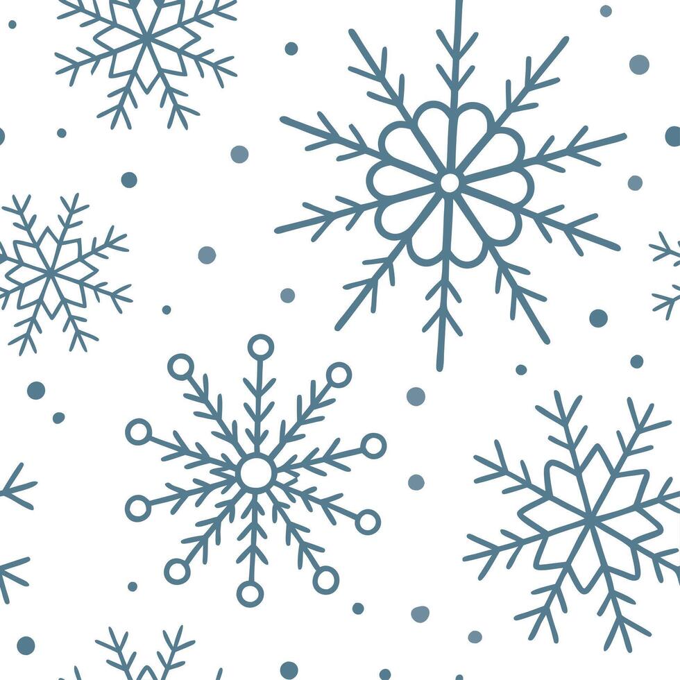 Subtle winter snow seamless pattern with delicate snowflakes and soft frosty textures for a quiet peaceful design concept as Subtle winter snow pattern with delicate snowflakes and Cleans vector