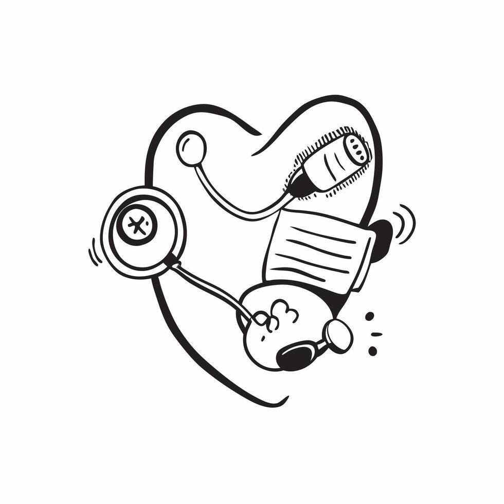 Stethoscope icon with copy space on a white background concept as A image of a stethoscope icon with ample copy space on a white background perfect for medical and healthcar Cleans vector