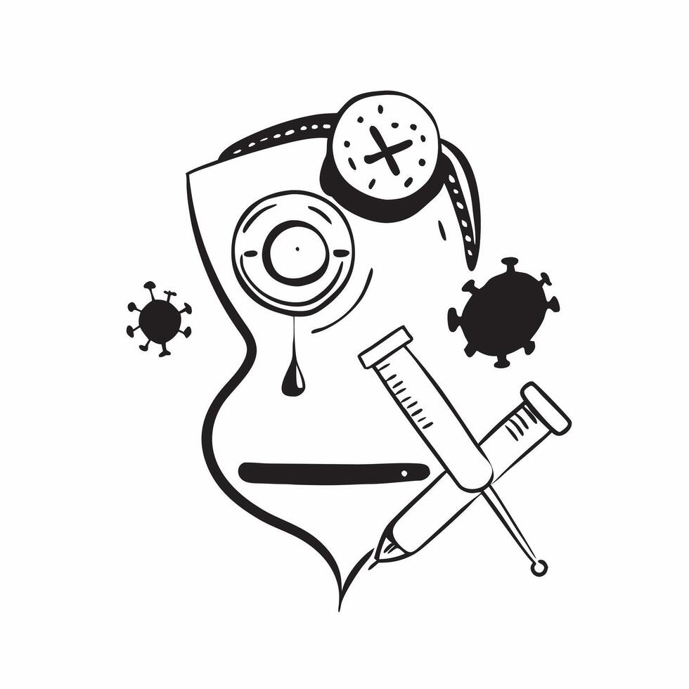 Sterile Medical Instruments with ISO13485 Badge concept as Sterile medical instruments with an ISO13485 badge set against a dreamy background offering ample space for text or graph Cleans vector
