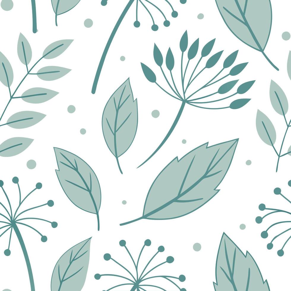 Spring leaves seamless pattern with light airy tones and delicate detail for soft whimsical spring designs concept as Soft spring leaves pattern with airy tones and delicate detail Cleans vector
