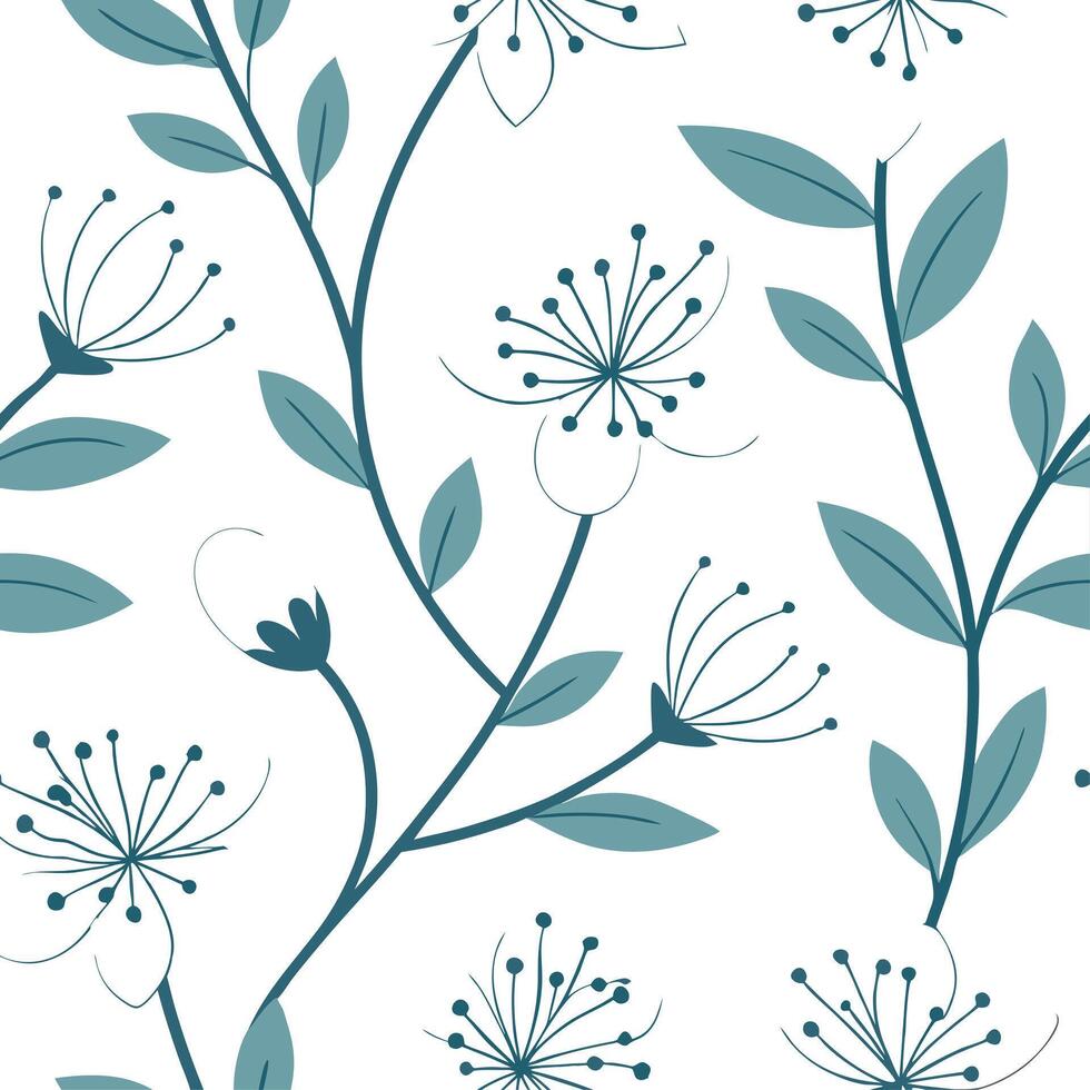 Spring floral seamless pattern with soft petals and light pastels for a gentle soothing design concept as Gentle spring floral pattern featuring soft petals and light pastel colors Cleans Set 2 vector