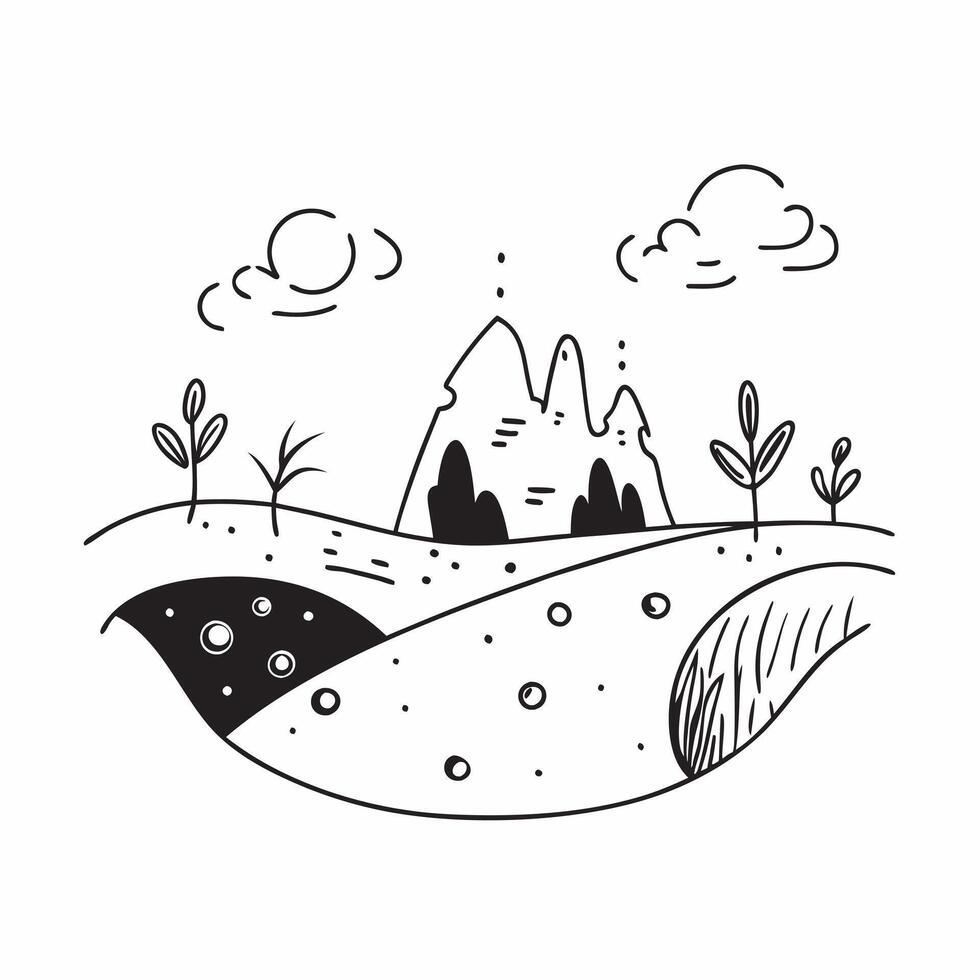 Spring and Autumn Plains concept as Half tone spring and autumn plains landscape offering ample space for text or graphics symbolizing renewal and preparation in Photo Stock Conce Cleans vector