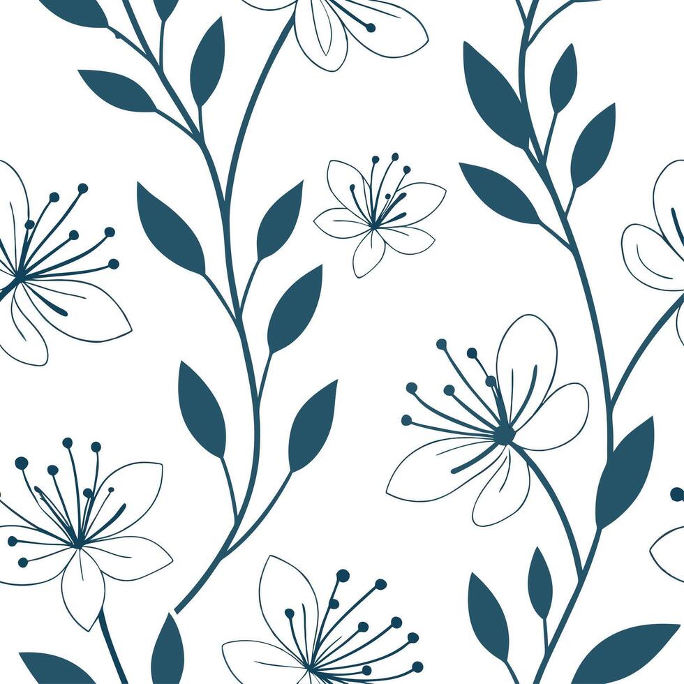 Soft watercolor spring seamless pattern with abstract florals for creative spaces concept as Spring flowers painted in soft watercolor strokes seamlessly repeated for artistic and Cleans vector