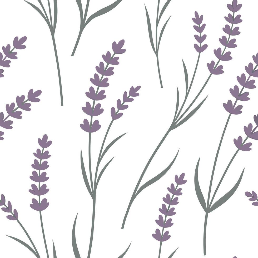 Soft summer seamless pattern with delicate lavender blooms and light airy textures for a calming effect concept as Calming summer pattern with lavender blooms and soft airy texture Cleans vector