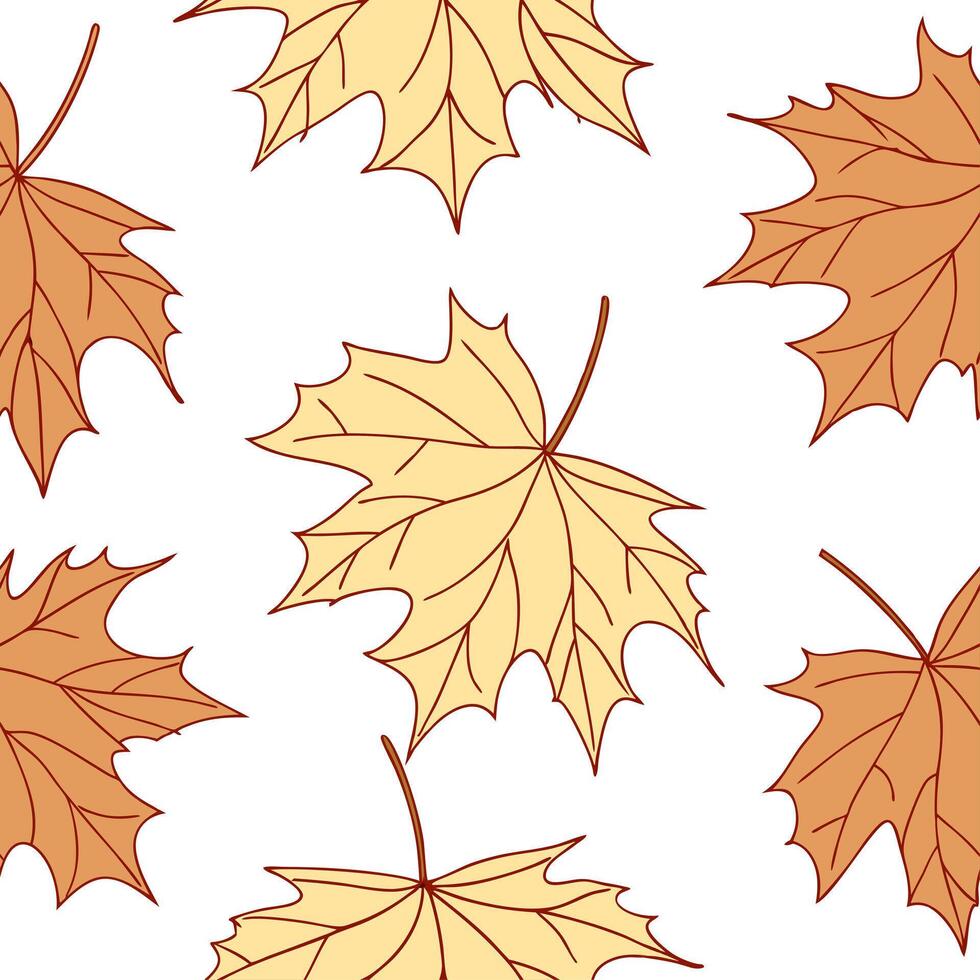 Soft autumn leaves seamless pattern with muted tones and delicate textures for peaceful fall vibes concept as Gentle autumn leaves pattern with muted tones and delicate textures id Cleans Set 2 vector