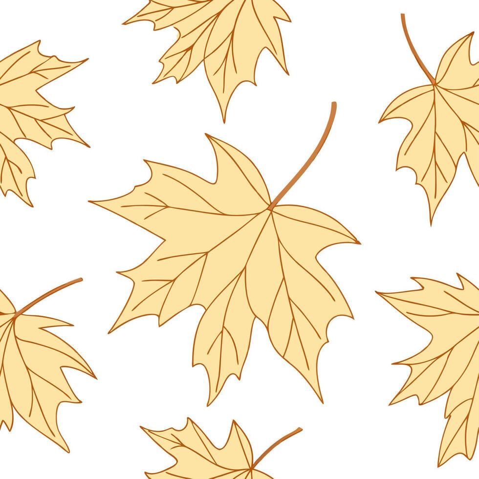 Soft autumn seamless pattern with muted yellow and orange leaves for a subtle elegant fall atmosphere concept as Subtle autumn pattern with muted yellow and orange leaves for an el Cleans vector