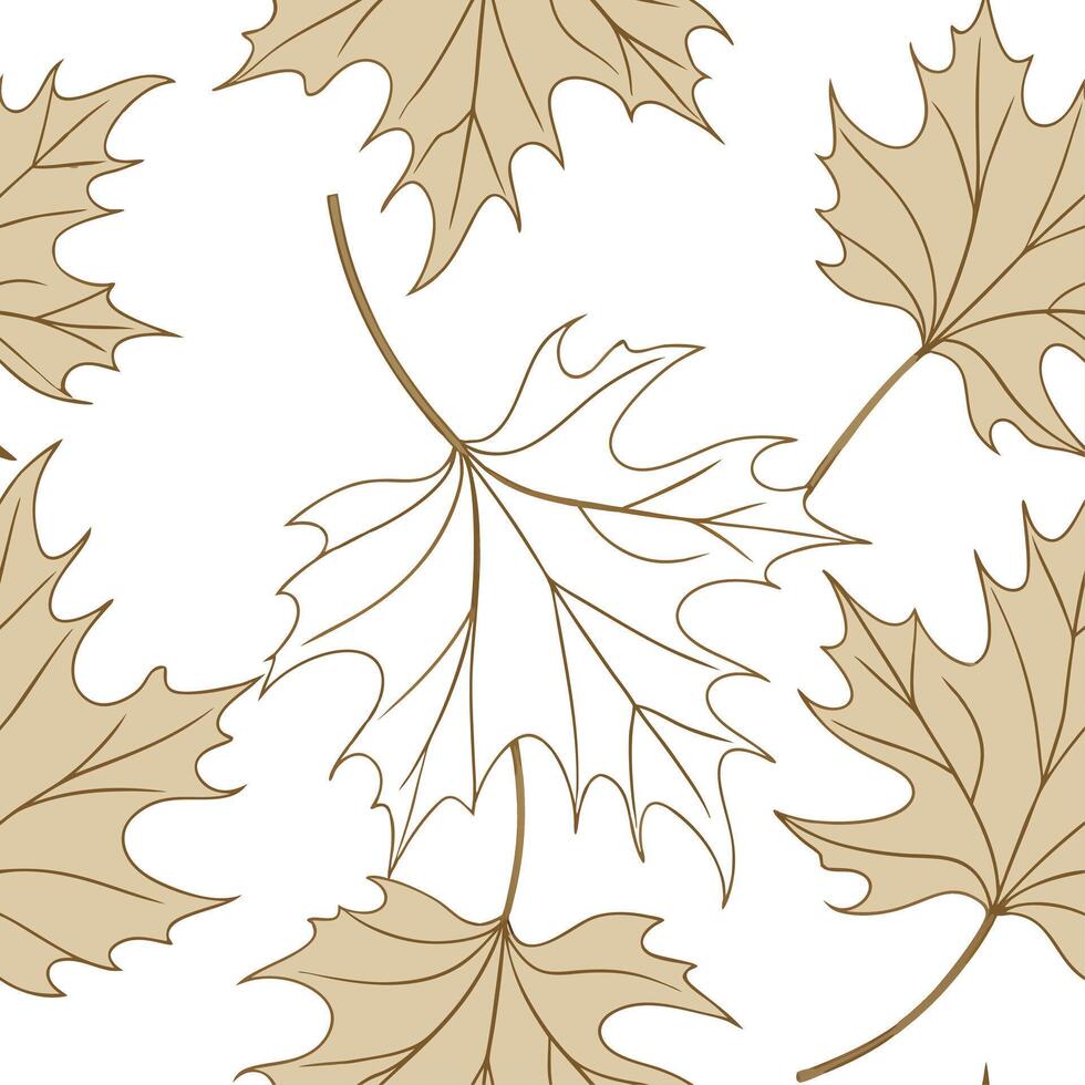 Soft autumn leaves seamless pattern with muted tones and delicate textures for peaceful fall vibes concept as Gentle autumn leaves pattern with muted tones and delicate textures id Cleans vector