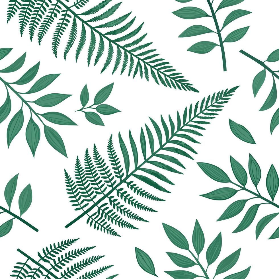 Serene summer leaves seamless pattern with light green foliage and soft earth tones for relaxed spaces concept as Light green foliage and soft earth tones arranged seamlessly to cr Cleans Set 7 vector