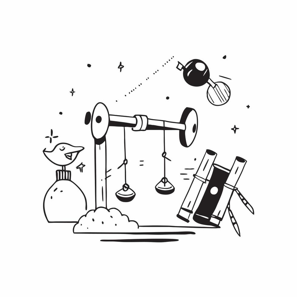 School Gym and Fitness Equipment concept as A whimsical school gym with fitness equipment set against a dreamy background offering ample space for text or graphics symbolizing the Cleans vector