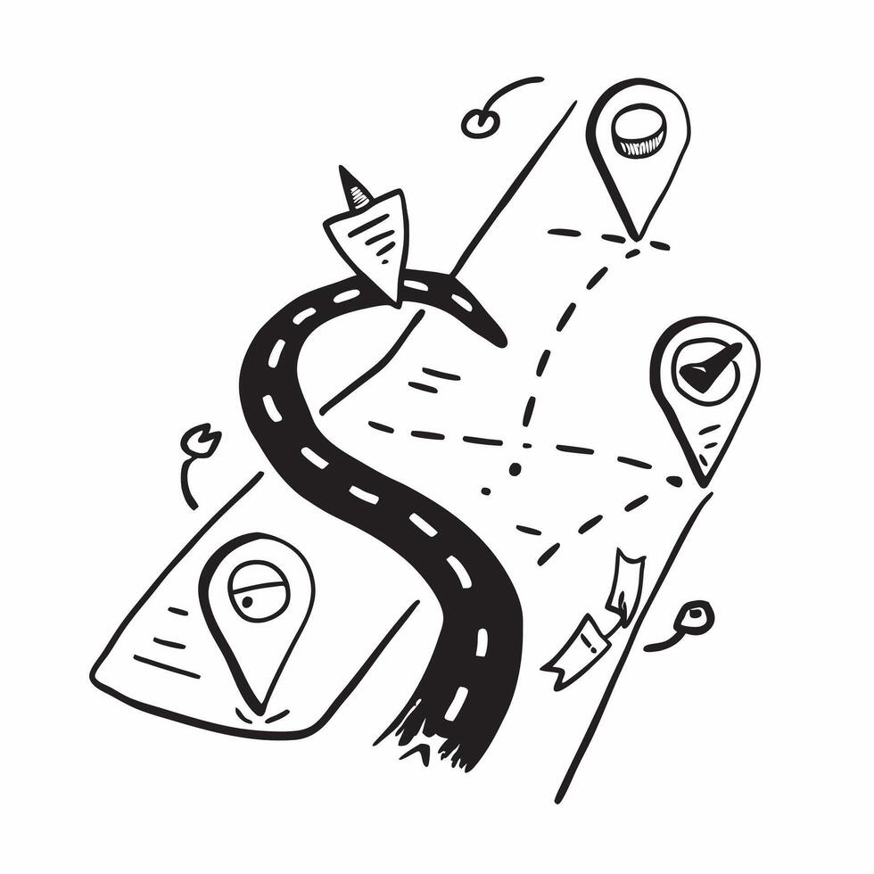 Roadmap symbol with space for text and icons on a white background concept as A versatile roadmap symbol featuring space for both text and icons on a Cleans white background perfect Cleans vector