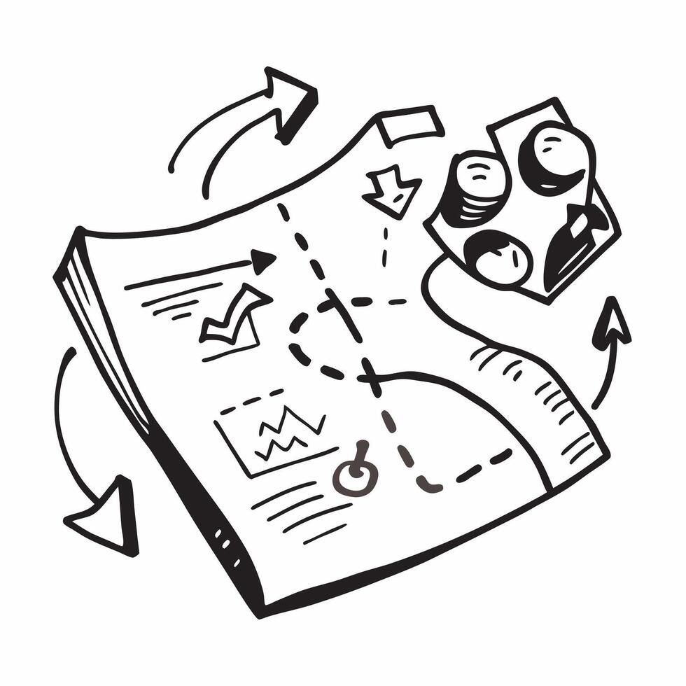 roadmap icon with copy space on a white background concept as A illustration of a roadmap icon with ample copy space on a white background perfect for depicting plans strate Cleans vector