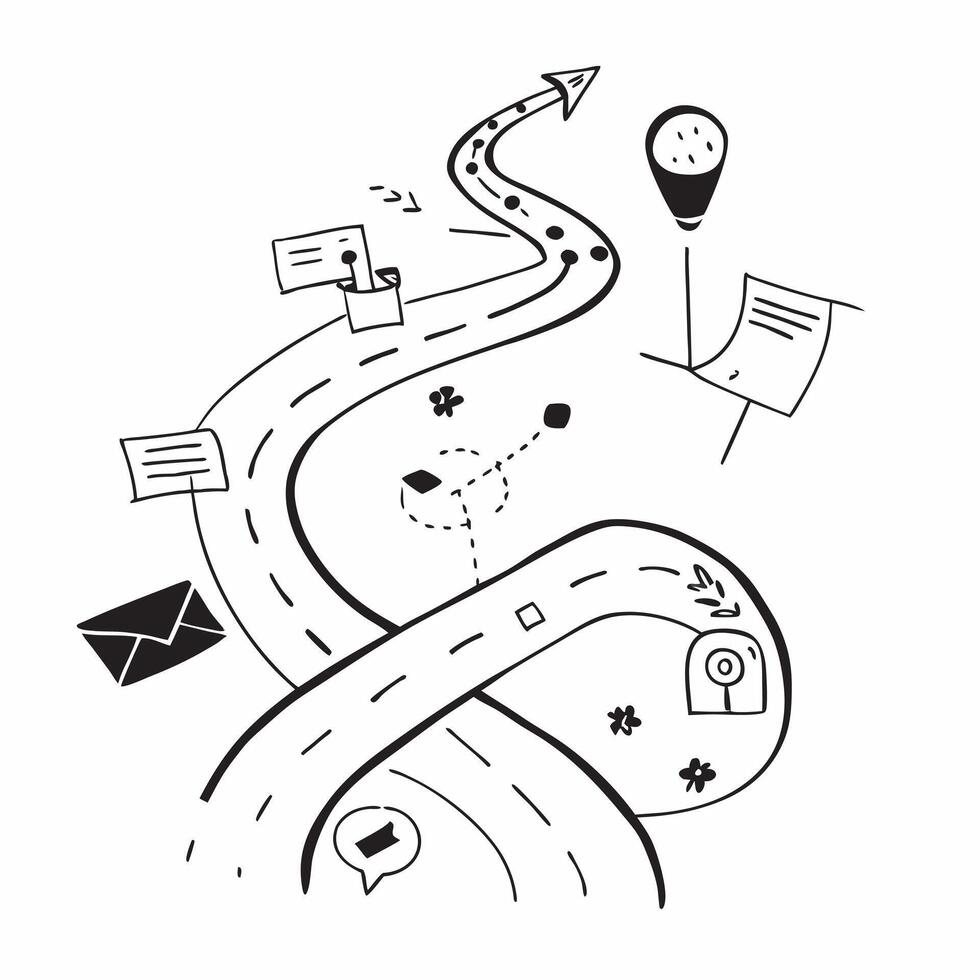 Roadmap icon with ample space for text and graphics concept as An iconographic roadmap design offering ample space for both text and graphics perfect for illustrating comprehensive Cleans vector
