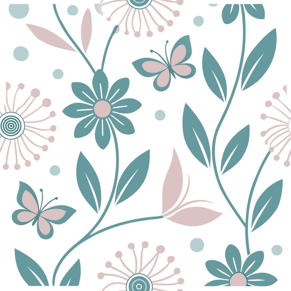 Retro spring seamless pattern with geometric shapes and pastel hues for modern interiors concept as Geometric spring motifs in retro inspired pastel hues designed in a seamless pat Cleans vector