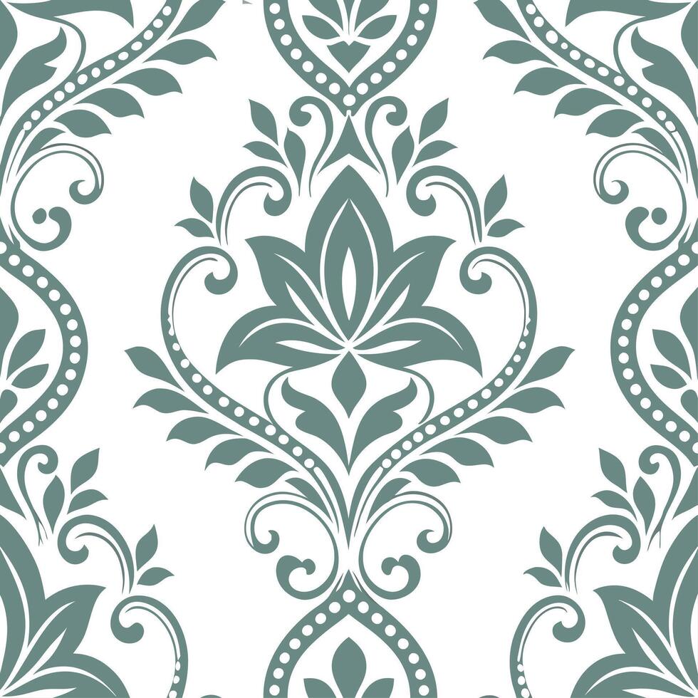 Retro damask seamless pattern with muted tones for classic home decor concept as Subtle retro damask motifs in a seamless pattern using muted color tones for timeless home decorati Cleans vector