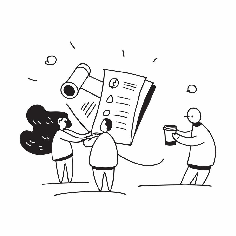 Research Team with Microscope and Data Sheets concept as A research team using a microscope and analyzing data sheets set against a dreamy background offering ample space for text Cleans vector