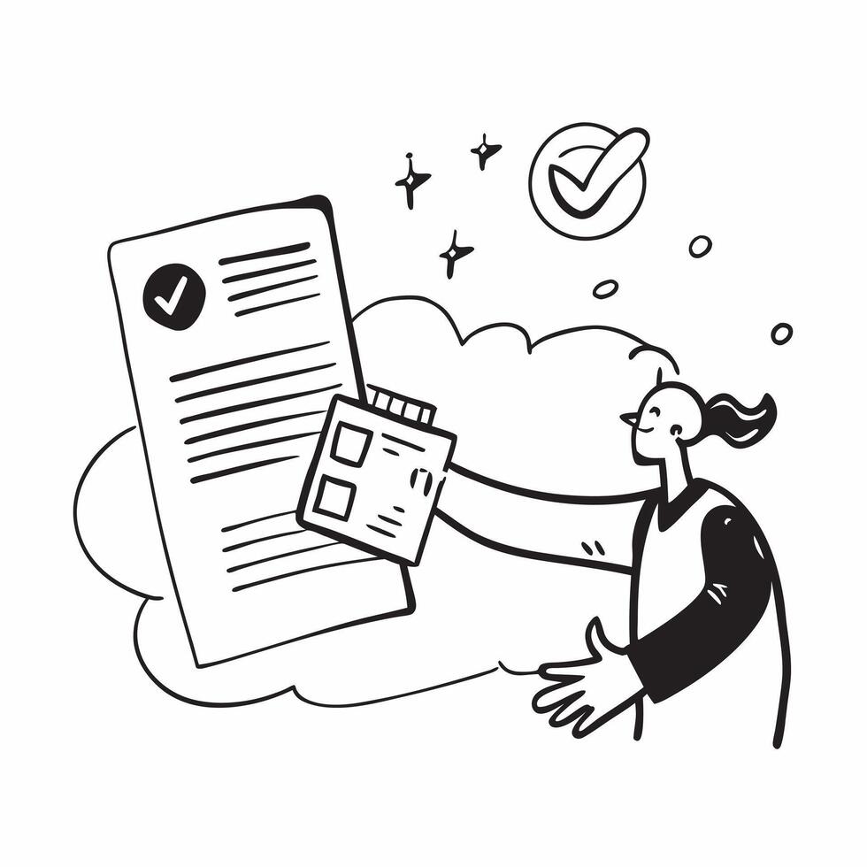 Quality Engineer with Control Plan and Certificate concept as An image of a quality engineer with a control plan and certificate set against a dreamy background offering ample spac Cleans vector