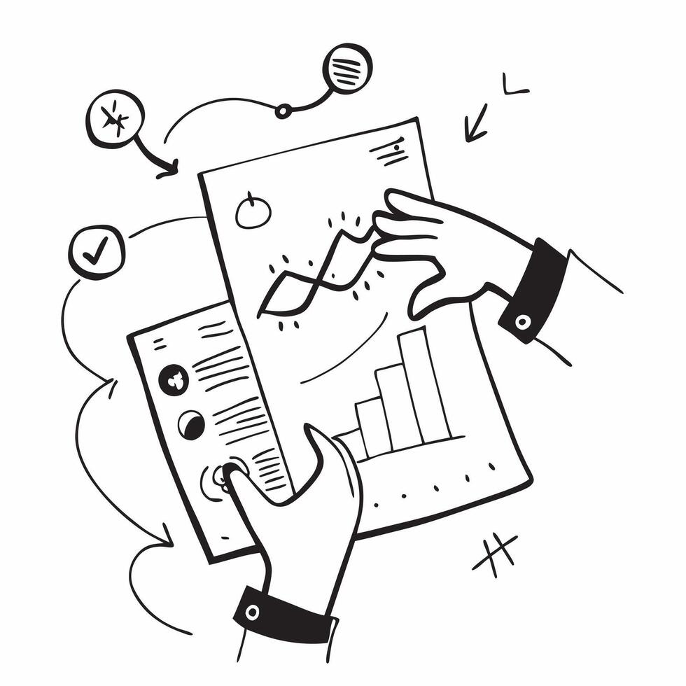 Planner with Map and Growth Chart concept as A business planner holding a map and a growth chart set against a whimsical background offering ample space for text or graphics symbol Cleans vector